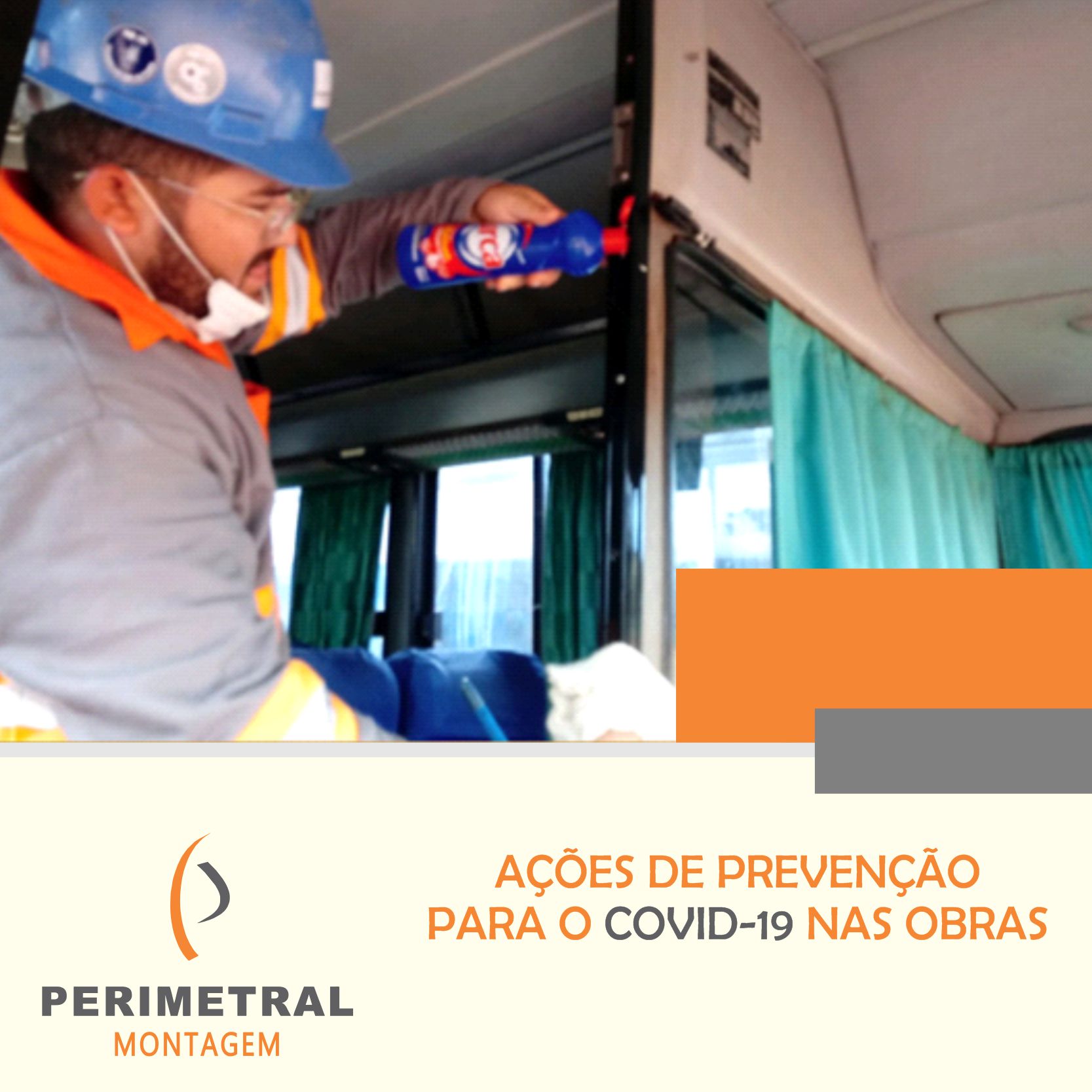 Ação para prevenção de COVID-19 nas obras